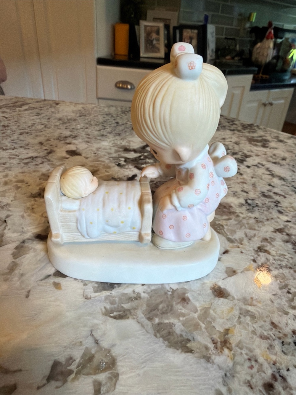 Precious Moments Girl Rocking Cradle The Hand That Rocks The Future 1979 E-3108
